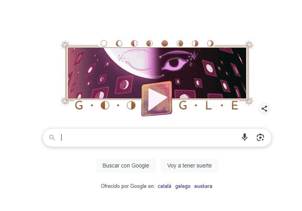Google celebra en su doodle la salida de la Media Luna de abril