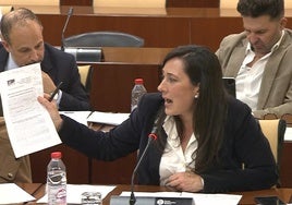 La diputada Rocío Arrabal, este martes en la comisión de control de la RTVA.