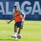 Nelson, durante un entrenamiento del Málaga.