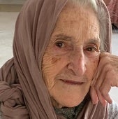 Imagen de Pasionaria León Díaz que ha fallecido hoy en San Pedro a los 96 años.