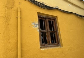 Impactos de los disparos en la vivienda