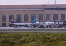 El avión de la compañía llegó con una alta ocupación y ha partido con la misma situación.