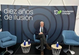 Miguel Ángel Arráez, antes de la conferencia que ofreció en Almería dentro del ciclo organizado por Fundación Unicaja