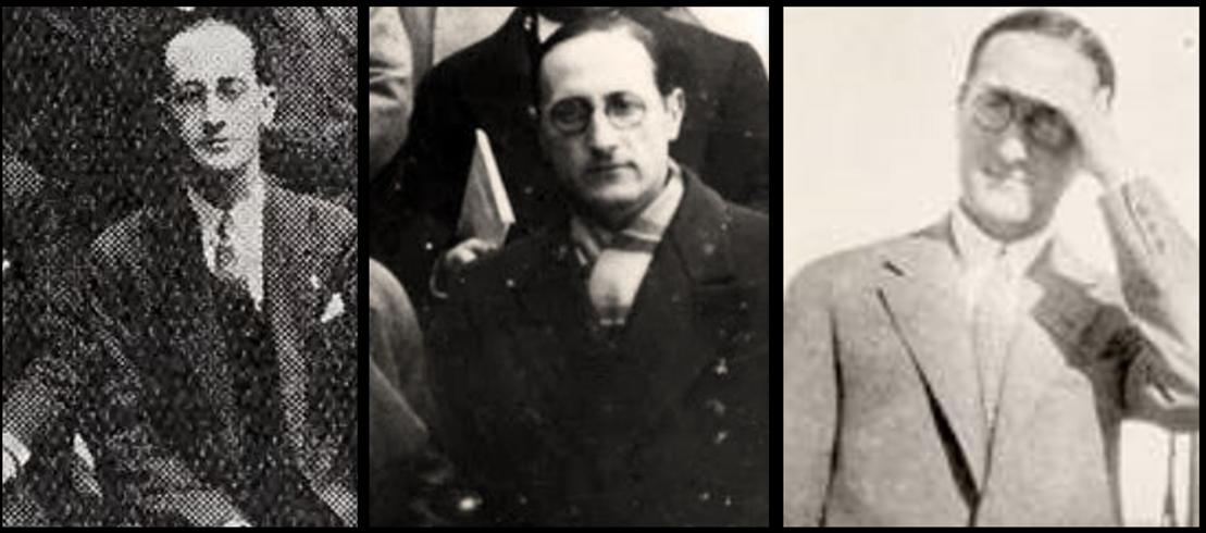 Comparativa con la imagen de Jorge Guillén en la foto de grupo (primera por la izquieda), junto a otras de la época del poeta.