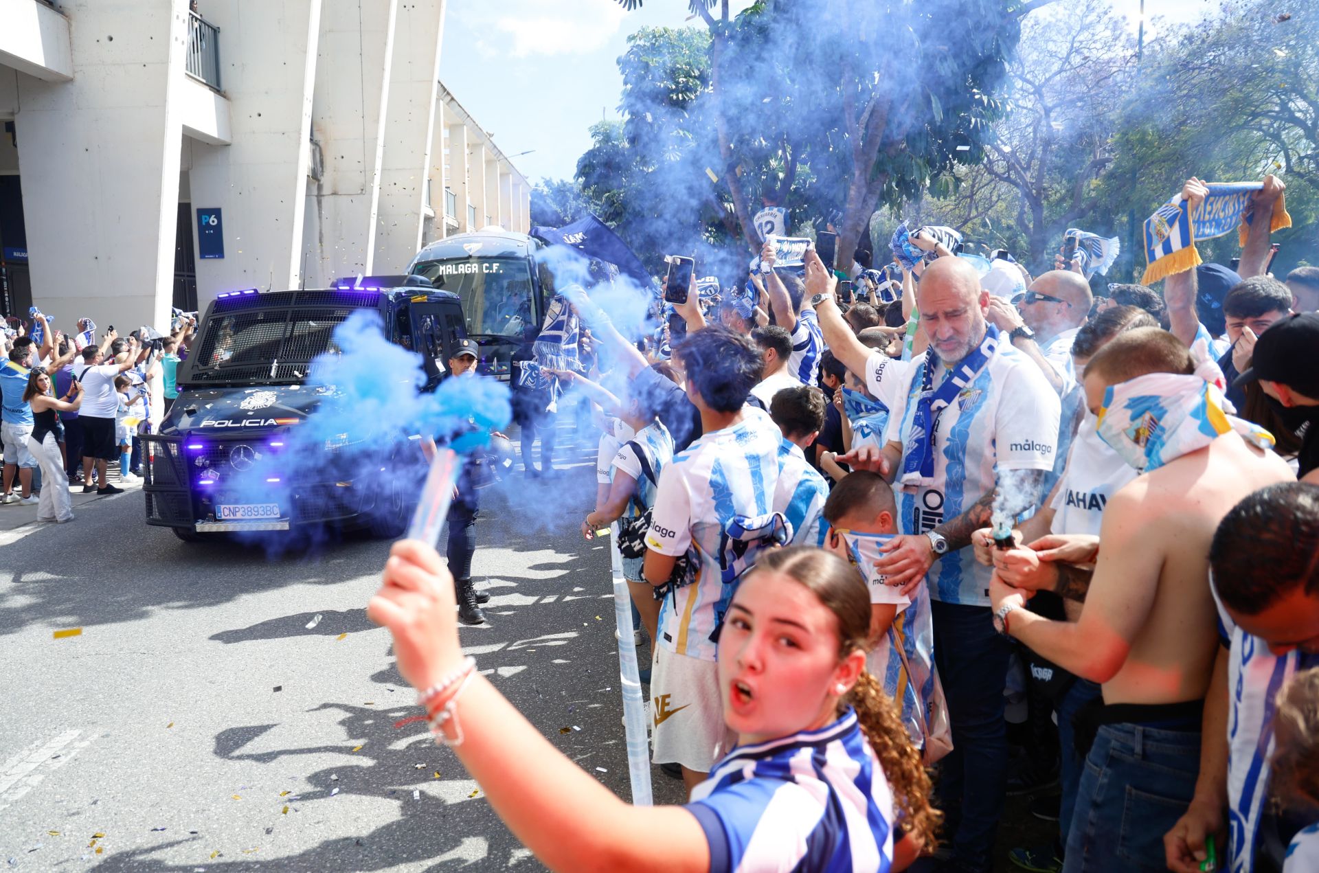 El Málaga-Granada en La Rosaleda, en imágenes