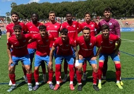 El último once del Estepona, frente al Don Benito.