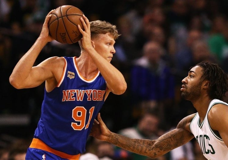 Kuzminskas, en un partido con los New York Knicks.