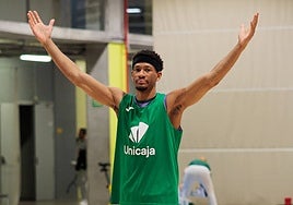 Kameron Taylor, durante un entrenamiento.