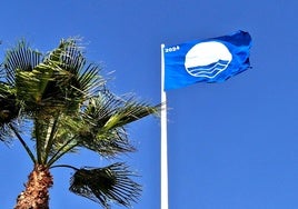 Bandera Azul en las playas de Torremolinos.