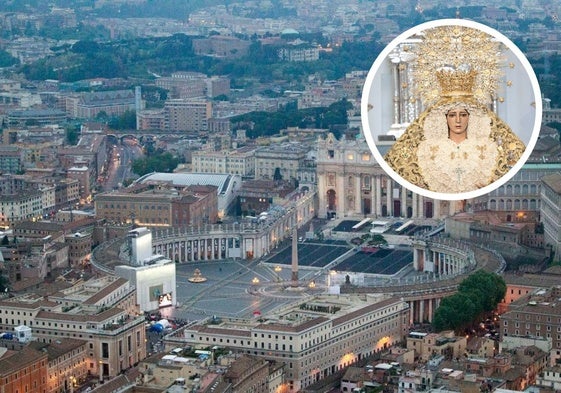 Plaza de San Pedro del Vaticano, en cuya basílica la virgen malagueña estará al culto.
