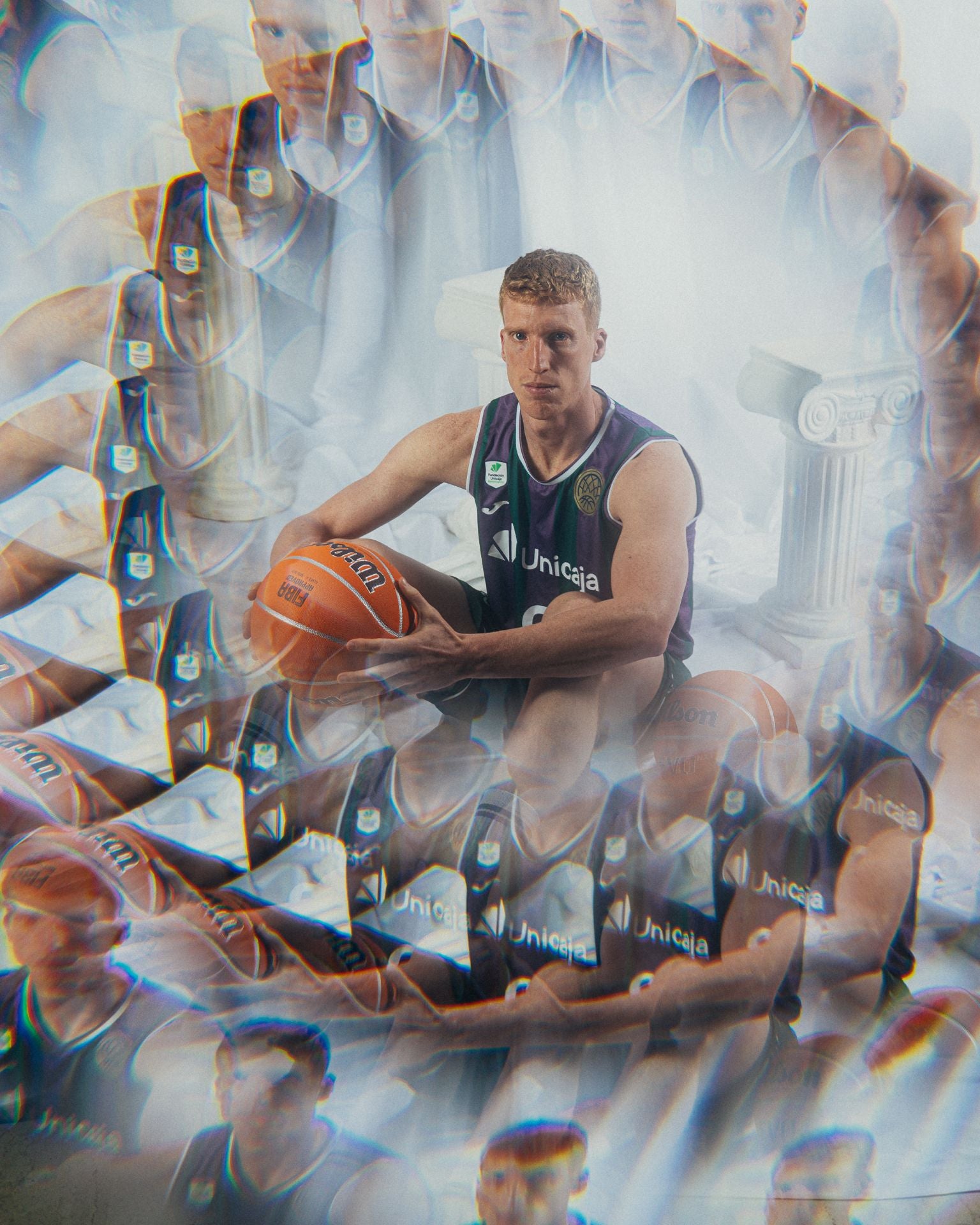 La sesión oficial de fotos del Unicaja para la Final Four de Atenas