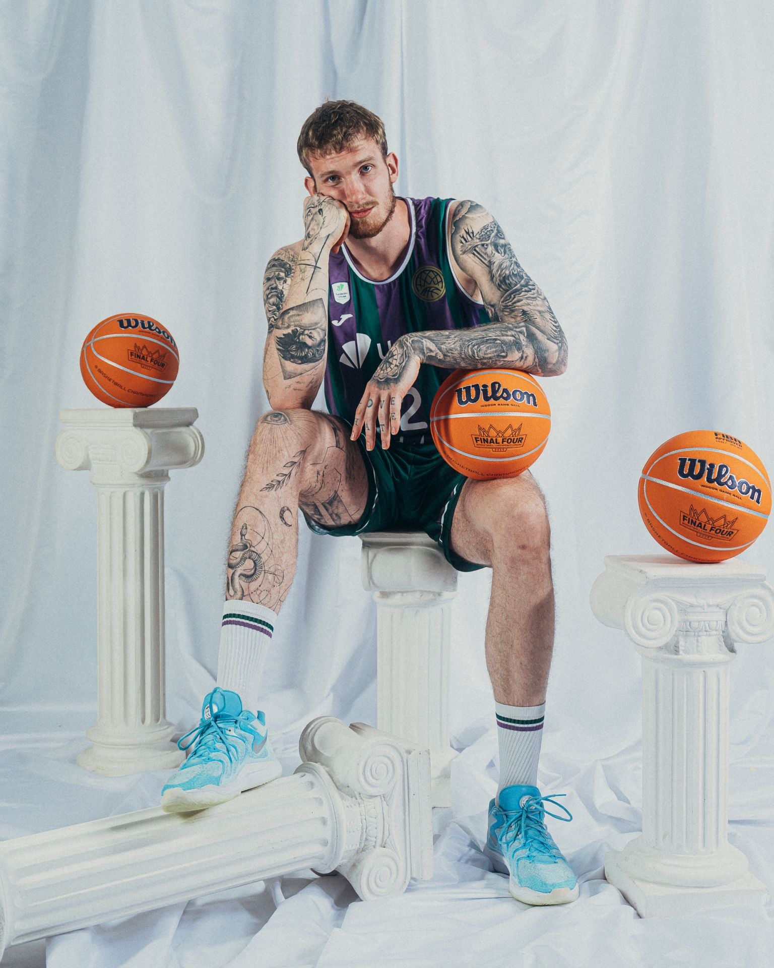 La sesión oficial de fotos del Unicaja para la Final Four de Atenas