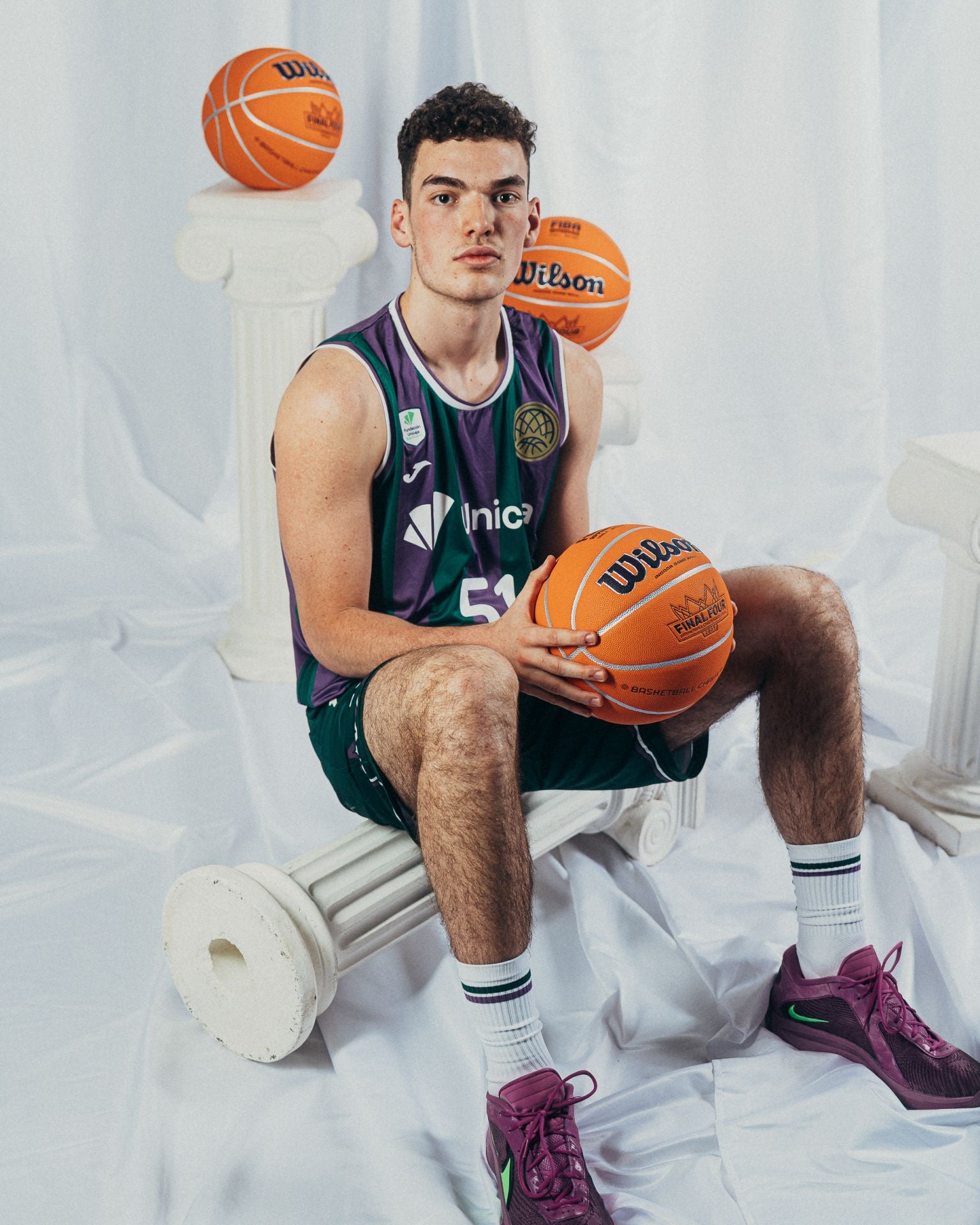 La sesión oficial de fotos del Unicaja para la Final Four de Atenas