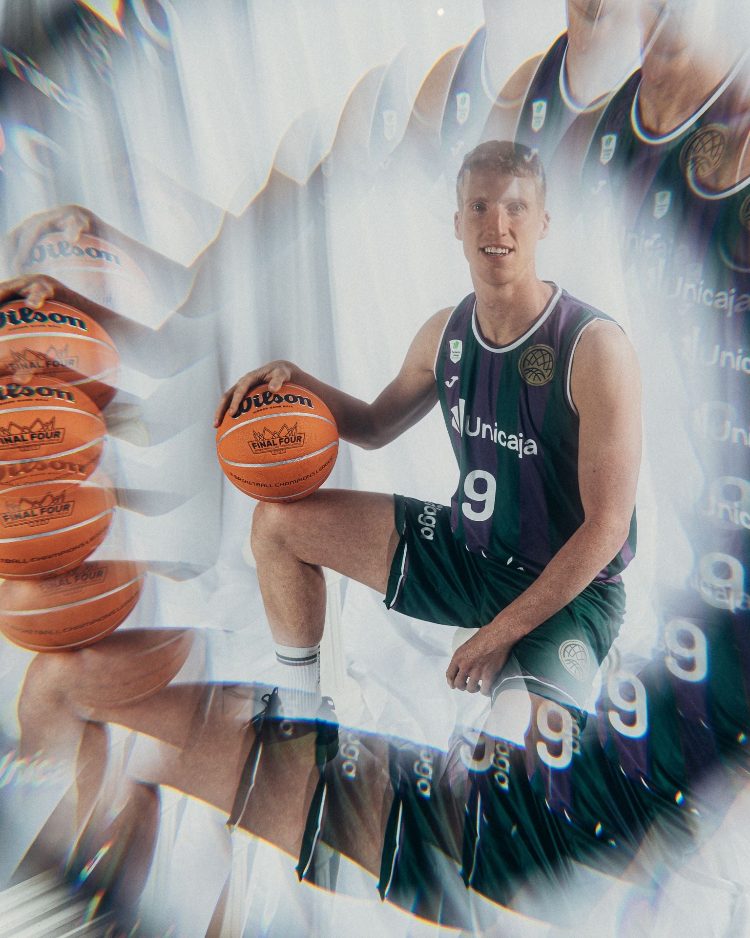 La sesión oficial de fotos del Unicaja para la Final Four de Atenas