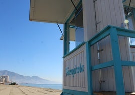 Caseta para los socorristas en Fuengirola.