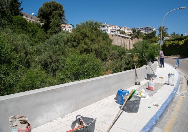 Imagen de los trabajos en Nerja.