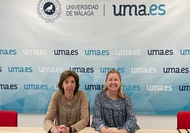 Isabel María Abad y Susana Cabrera, integrantes del vicerrectorado de Estudiantes y Empleabilidad, posan para Crónica.