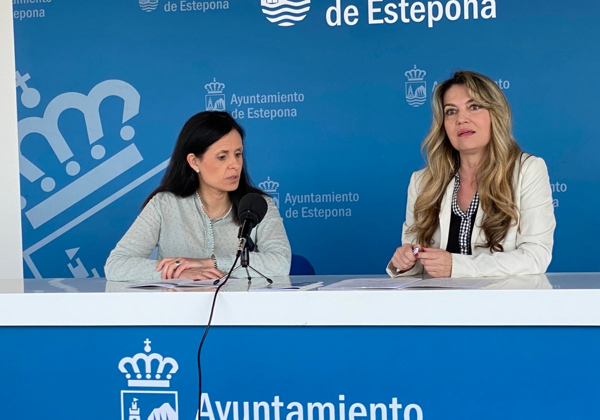 De izquierda a derecha, María Aguilar y Alexandra Polacci, durante la presentación del proyecto.