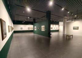 Las dos salas en la que exhibe la colección Castañé vacías de público.