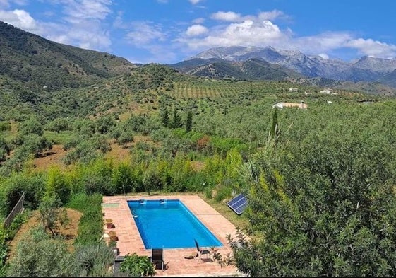 Piscina con vistas en alquiler en Tolox.