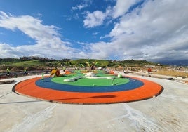Vista de la zona de juegos con agua, en una imagen de archivo.