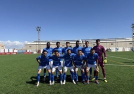 El once que utilizó el Estepona frente a la Deportiva Minera.