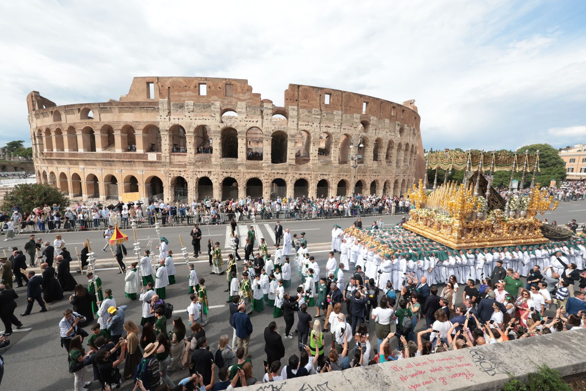 La Gran Procesión de la Esperanza en Roma, en imágenes