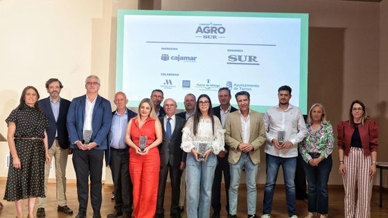 Premiados, organizadores, patrocinadores y colaboradores de esta quinta edición de los Premios Agro SUR.