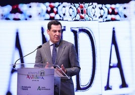 Juanma Moreno, durante su intervención en el foro.