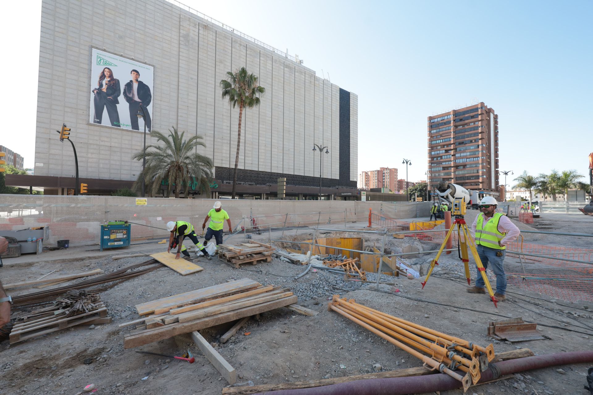Asi avanzan las obras del metro de Málaga en Hilera