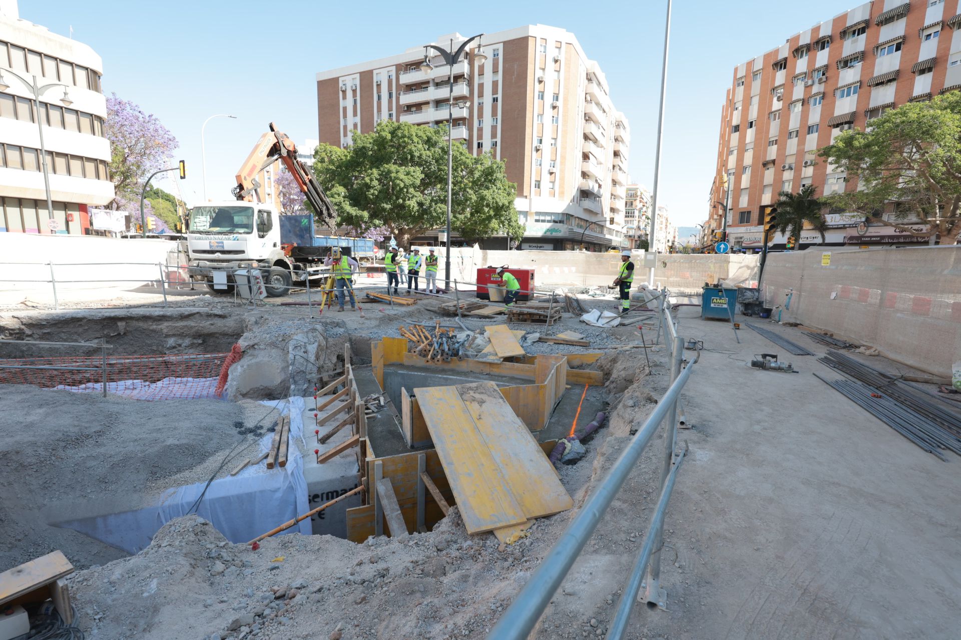 Asi avanzan las obras del metro de Málaga en Hilera