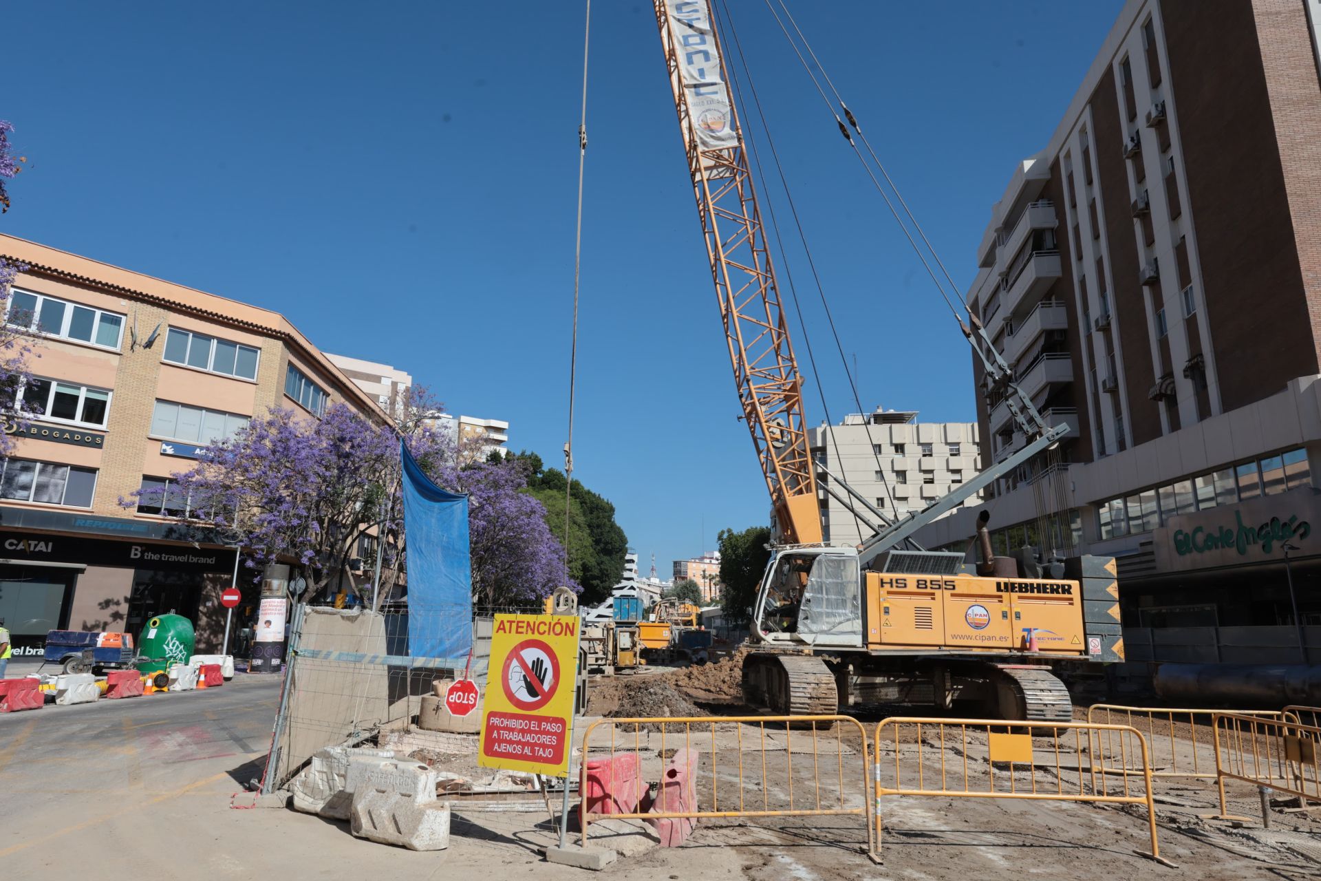 Asi avanzan las obras del metro de Málaga en Hilera
