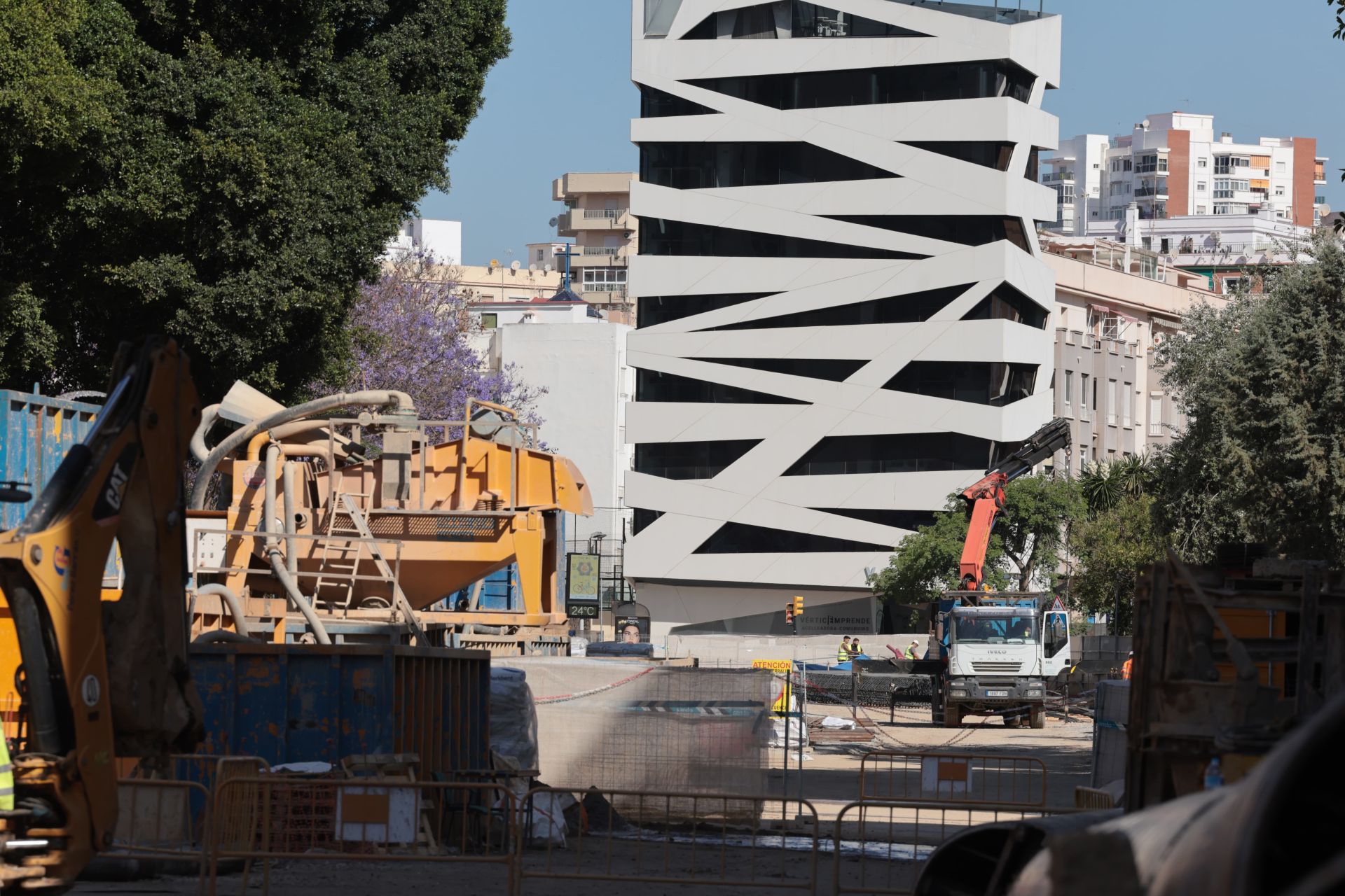 Asi avanzan las obras del metro de Málaga en Hilera