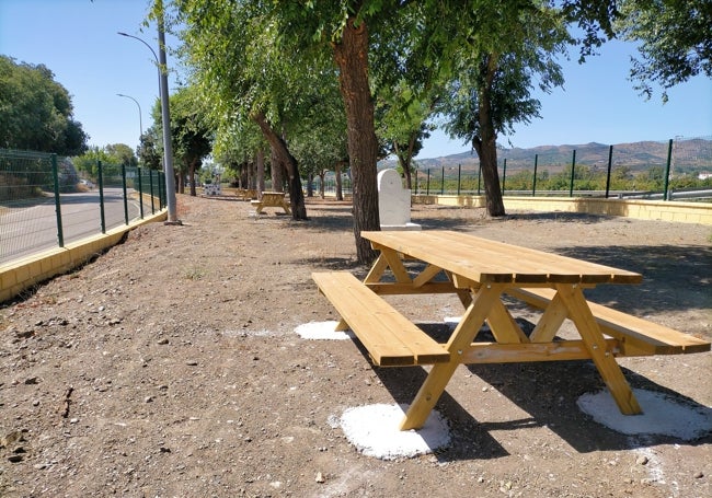 Imagen de la zona renovada por el Ayuntamiento veleño en El Trapiche.