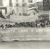 Manifestación en Málaga por el derecho al aborto libre y gratuito.