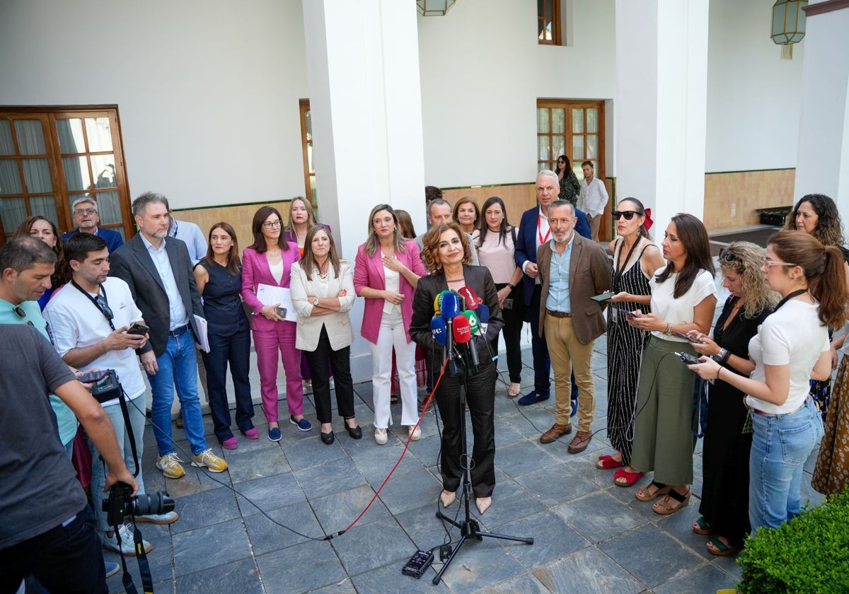 Montero, en su comparecencia del jueves en el Parlamento.