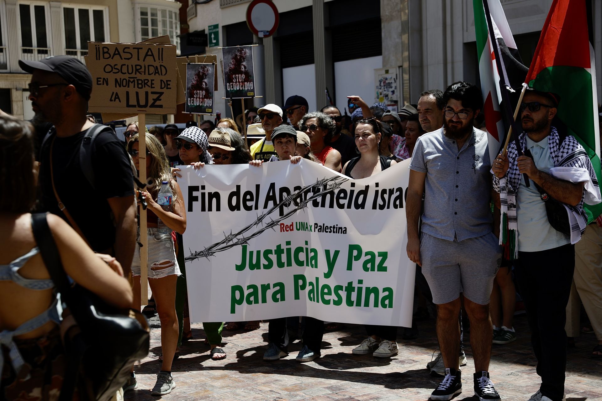 Medio millar de personas se manifiesta en Málaga contra el «genocidio en Palestina»