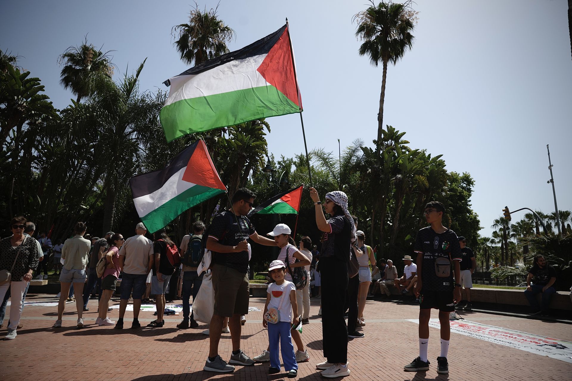 Medio millar de personas se manifiesta en Málaga contra el «genocidio en Palestina»
