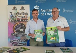 De izquierda a derecha, Luis Gil, concejal de Deportes de Estepona y Manuel Vallejo, presidente de la Fundación 24 Horas Deportivas.