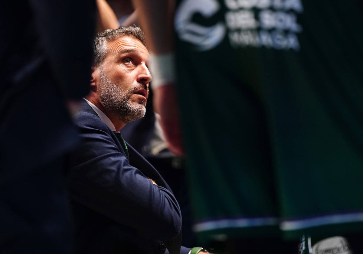 Ibon Navarro, durante un tiempo muerto.