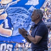 Sergio Pellicer, antes del partido contra el Burgos que cerró el campeonato.