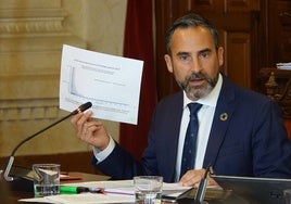 Pérez, en una intervención reciente en el pleno de la capital.