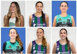 De arriba abajo y de izquierda a derecha: Moreno, Ramírez, Llavero, Vera, Muñoz y Falcón