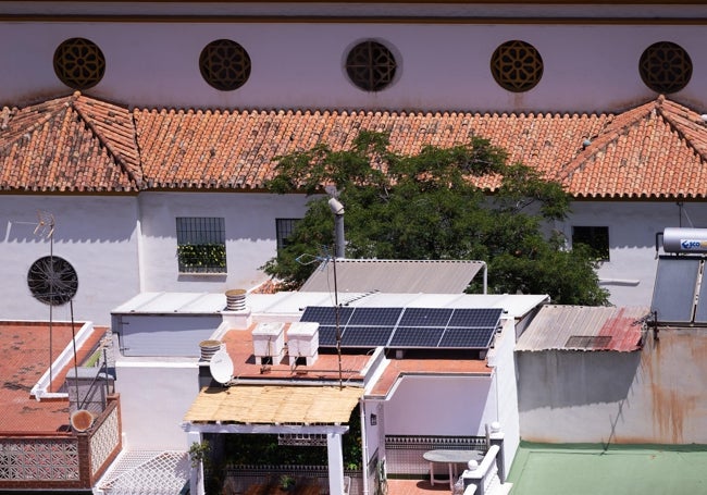 Placas solares en Málaga capital.