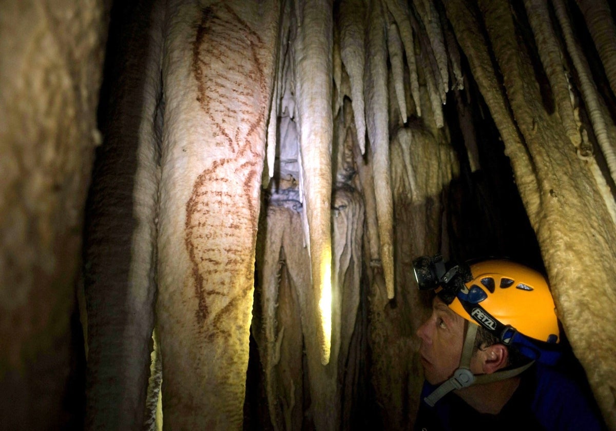 Pinturas paleolíticas de la Cueva de Nerja, que forman parte del conjunto que se presenta a la lista de patrimonio de la Unesco.