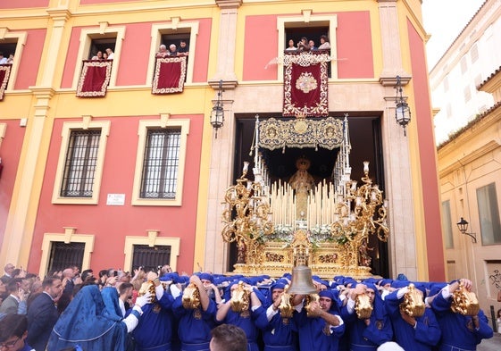 Salida de la Virgen de la Concepción de la Archicofradía del Huerto el pasado Domingo de Ramos.