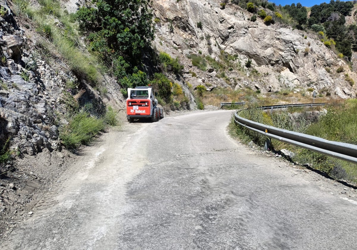 Imagen de la carretera comarcal que va a ser mejorada por la Diputación.