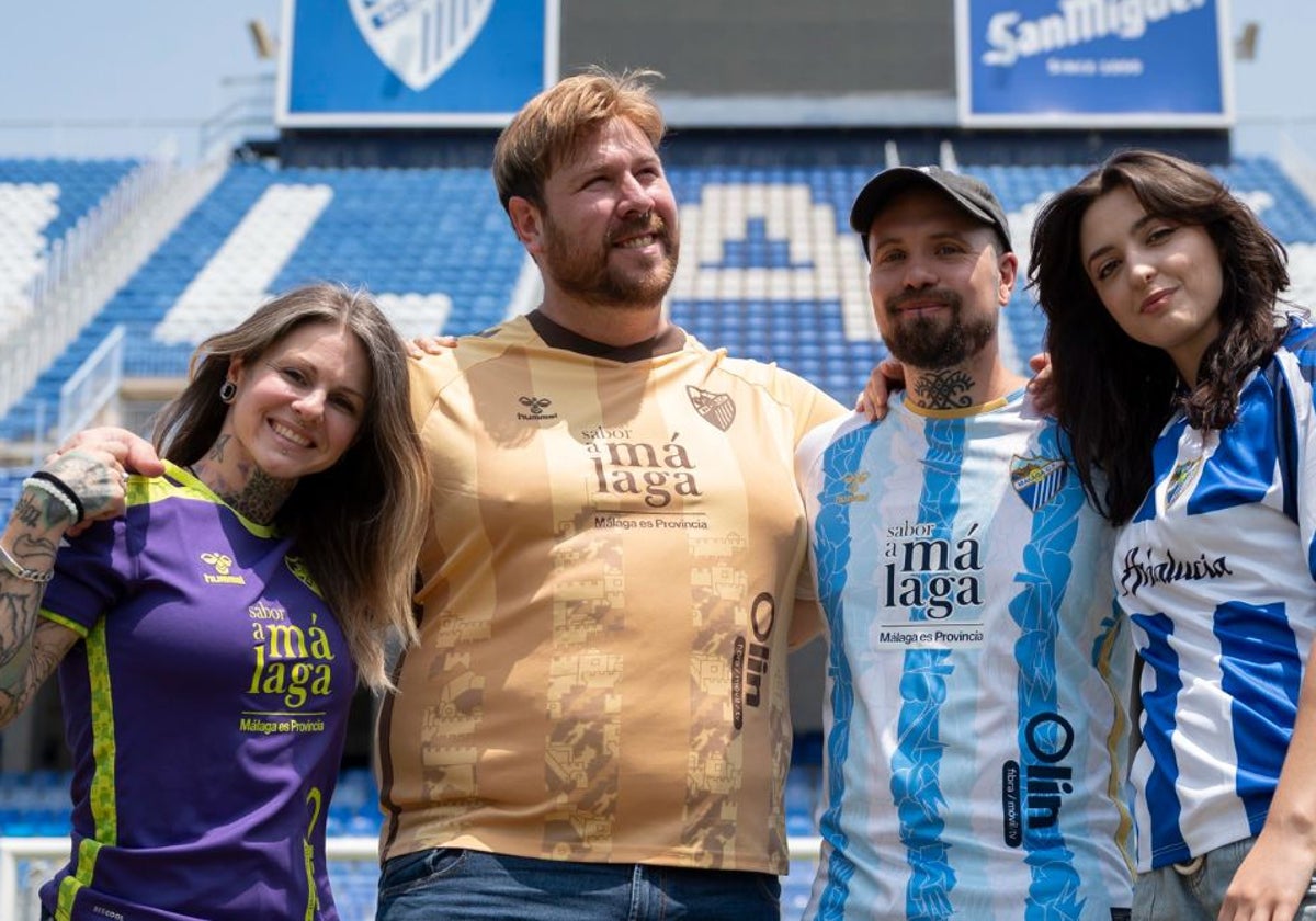 Los cuatro tatuadores profesionales que participarán.