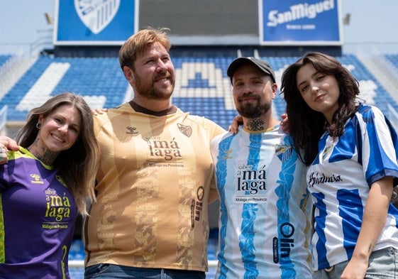 Los cuatro tatuadores profesionales que participarán.