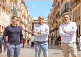 Socios fundadores de Aliqindoi: David Lanzas, Félix Martín y Juan A. García.